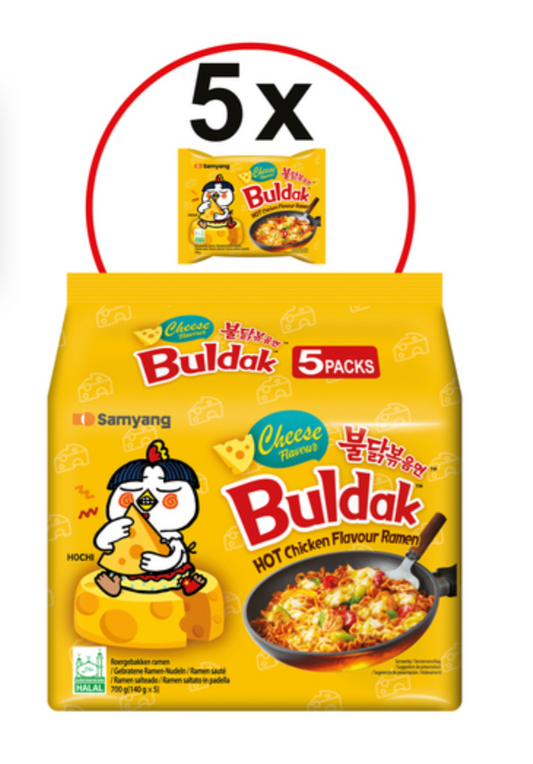 Samyang Buldak Hot Chicken Ramen Cheese 5x140 g